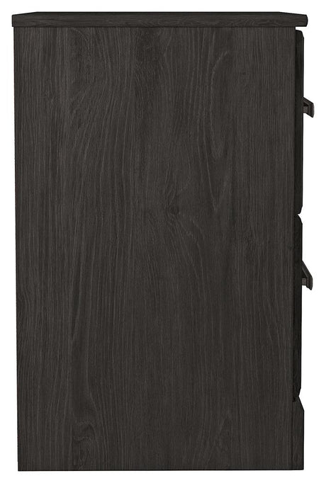 Belachime Black Nightstand side profile