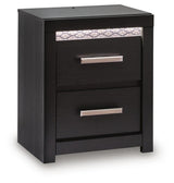 Brizmore Black Nightstand angled view