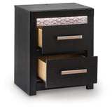 Brizmore Black Nightstand angled view