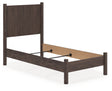 Pamytta Brown Twin Panel Bed angled view