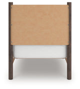 Back view of platform bed frame