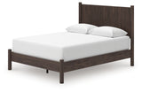 Pamytta brown queen panel platform bed side profile