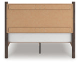 Pamytta brown queen panel platform bed side alternate angle