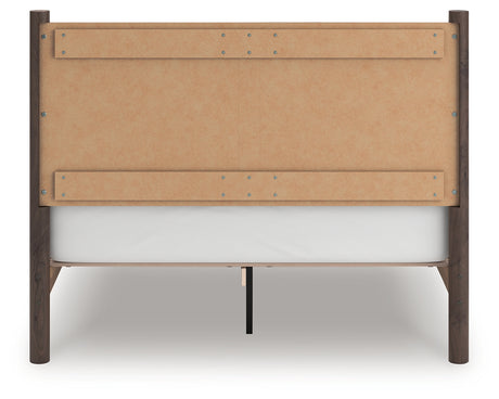 Pamytta brown queen panel platform bed side alternate angle