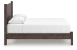 Pamytta brown queen panel platform bed rear view