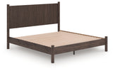 Pamytta Brown King Panel Platform Bed front angle