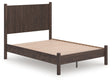 Pamytta Brown Full Panel Platform Bed full size, angled front view