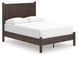 Full panel headboard detail of Pamytta Brown Bed