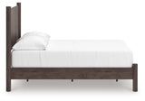 Back view of Pamytta Brown Full Panel Platform Bed