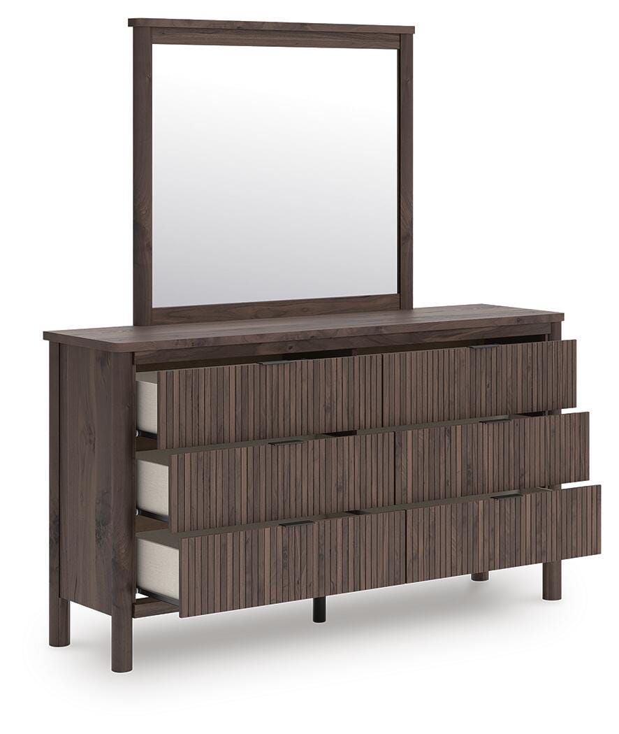 Pamytta Brown Panel Bedroom Set angled view