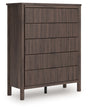 Pamytta wide chest of drawers angle view with five drawers