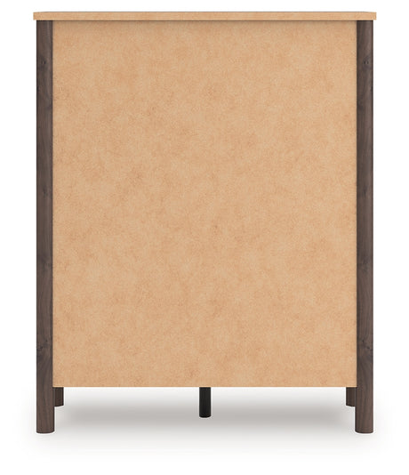 Back view of Pamytta wide chest of drawers