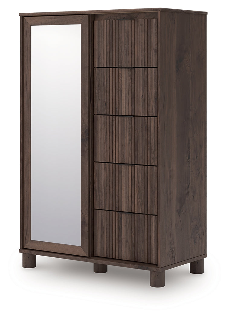 Side angle of Pamytta Brown Dressing Chest