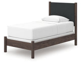 Pamytta Brown Twin Upholstered Panel Bed alternative angle