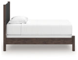Pamytta Brown Twin Upholstered Panel Bed side profile