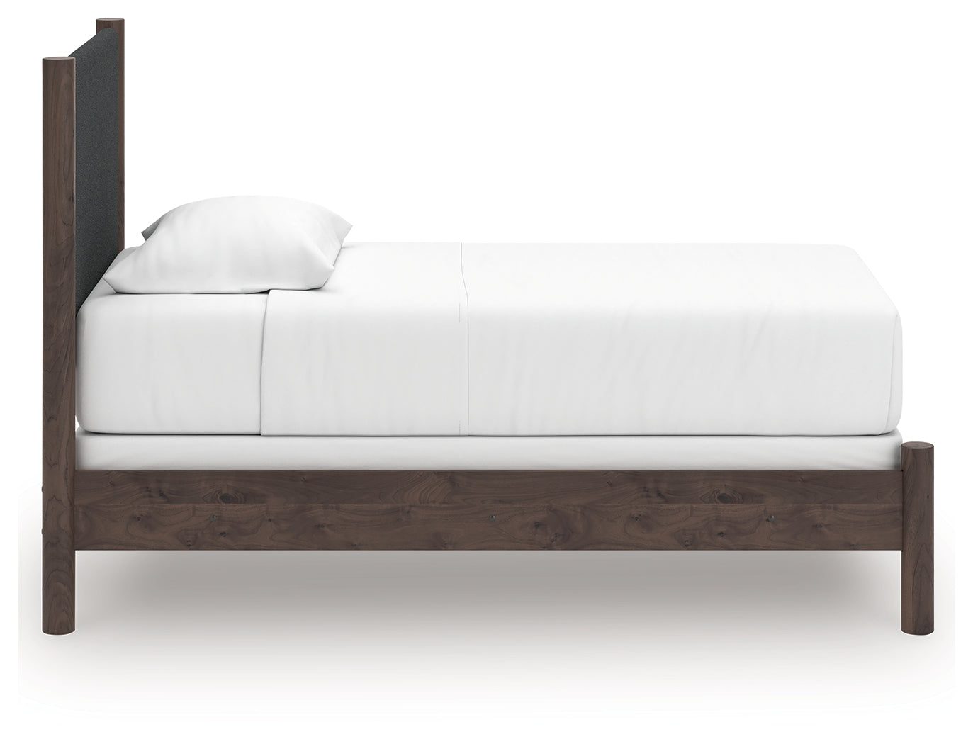 Pamytta Brown Twin Upholstered Panel Bed side profile