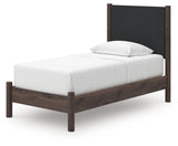 Alternate angle of Pamytta brown platform bed