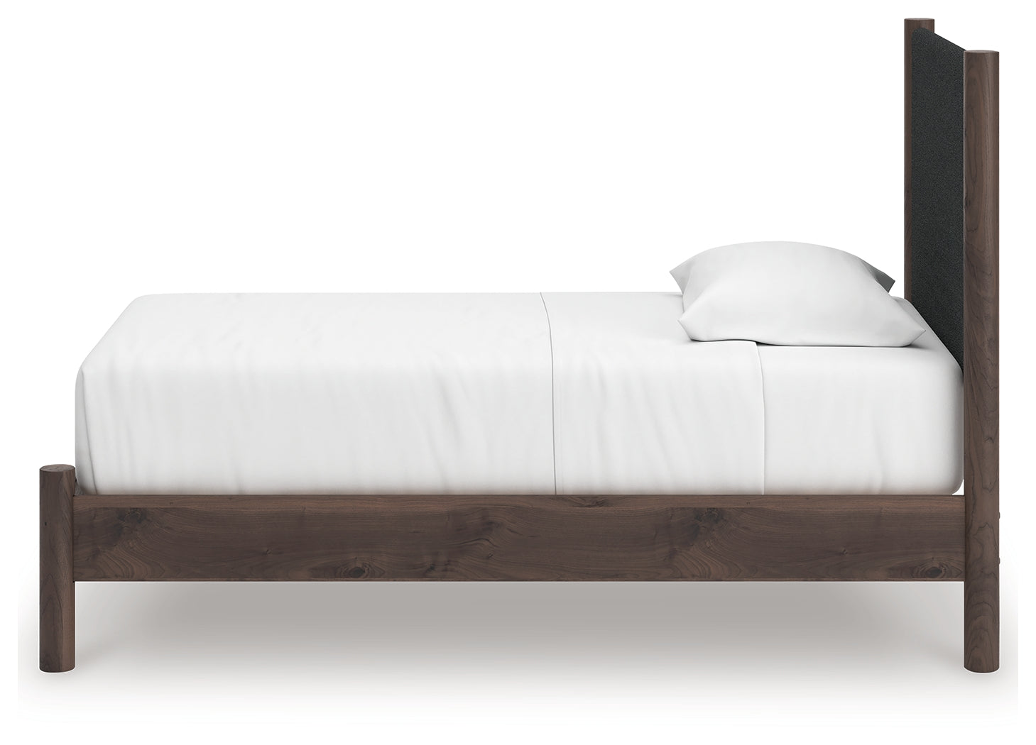Alternate side angle of Pamytta twin upholstered bed