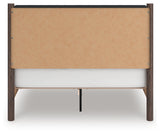 Side close-up showing laminate wood grain of Pamytta Bed