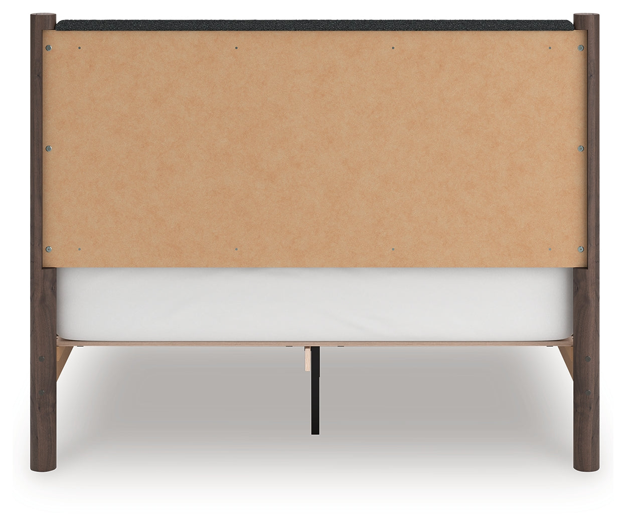 Side close-up showing laminate wood grain of Pamytta Bed
