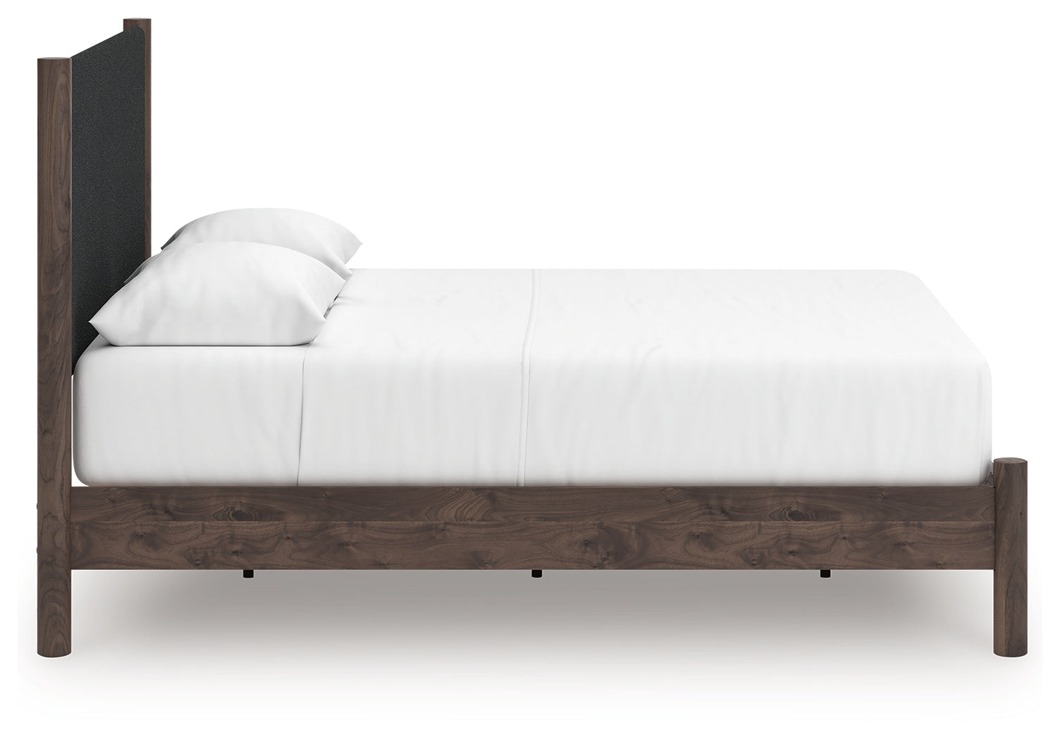 Back view showing platform footboard of Pamytta Queen Bed