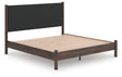 Pamytta King upholstered bed angled front view