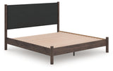 Pamytta King upholstered bed angled front view