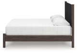 Alternate side profile of Pamytta brown king platform bed