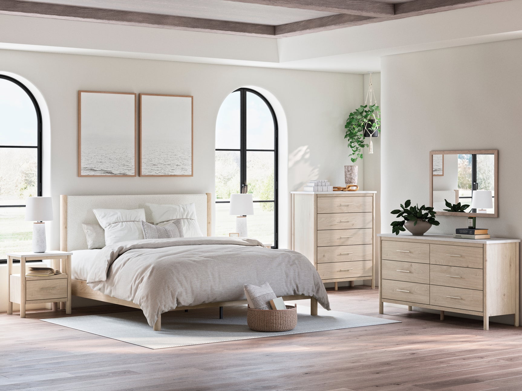 Cadmori Two-Tone Dresser And Mirror