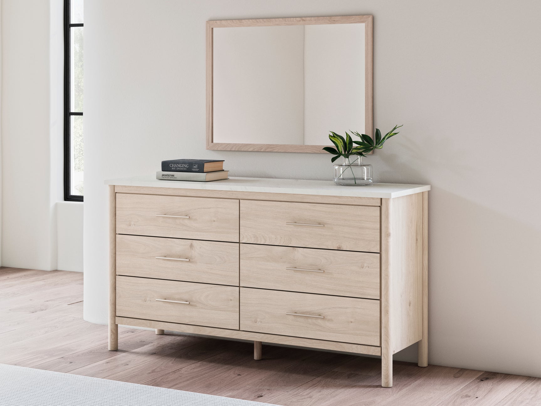 Cadmori Two-Tone Dresser And Mirror