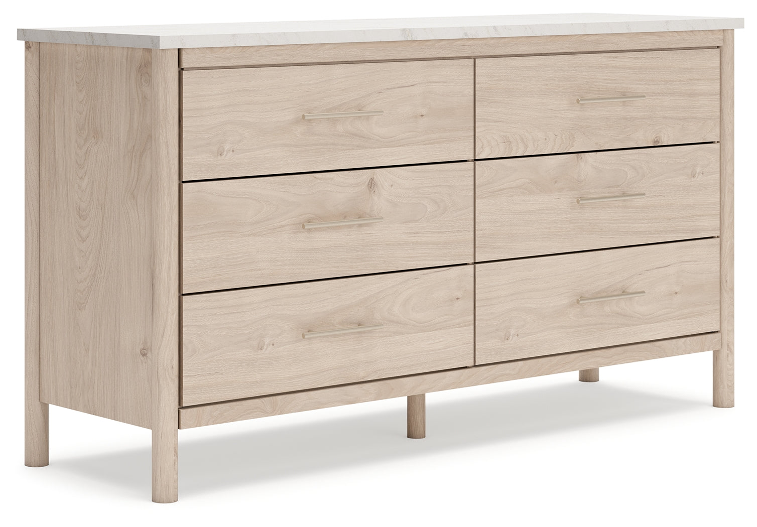 Cadmori Two-Tone Dresser angled side view showing drawers