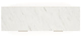 Cadmori Two-Tone Dresser top view showing replicated marble surface