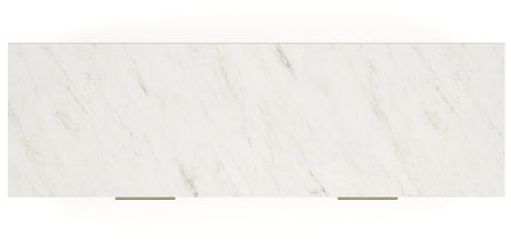 Cadmori Two-Tone Dresser top view showing replicated marble surface