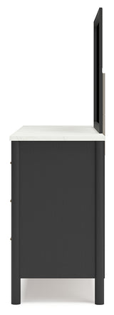 Mirror attached to dresser portrait orientation