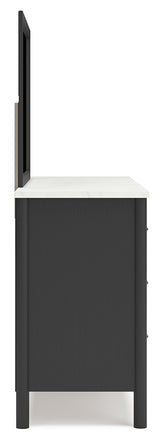 Mirror attached to dresser landscape orientation
