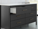 Cadmori dresser fully assembled in room setting