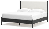 Side view of Cadmori bed showing sturdy rails and roll slats