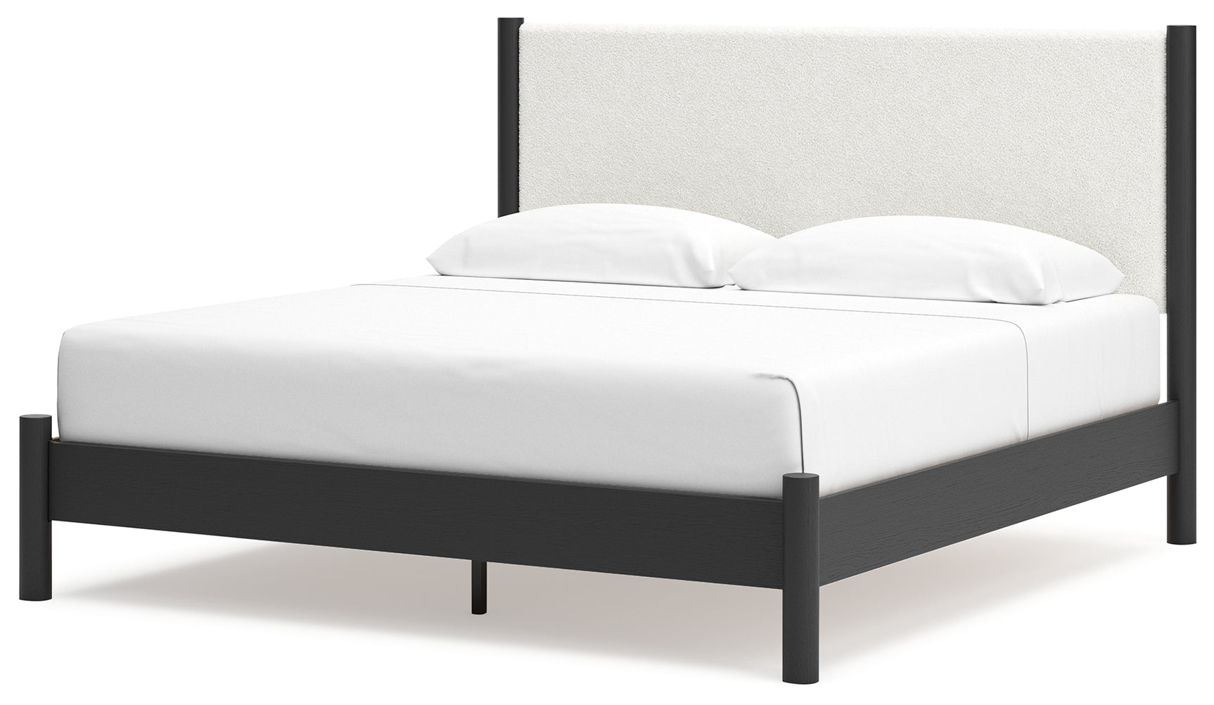 Side view of Cadmori bed showing sturdy rails and roll slats
