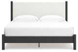 Back view of Cadmori bed frame in matte black finish