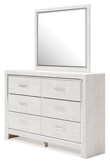 Altyra White Dresser and Mirror alternate side angle