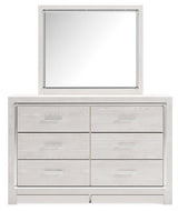 Altyra White Dresser and Mirror back view