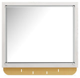 Altyra White Bedroom Mirror head-on view hanging on wall