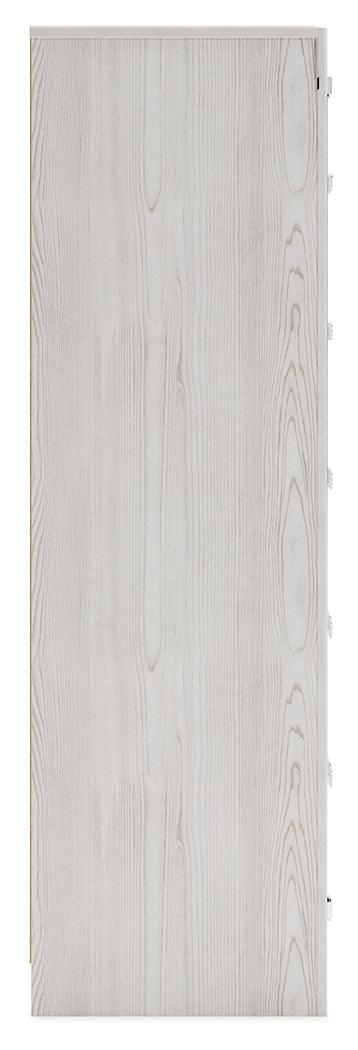 Altyra White Chest side angle showing faceted chrome accents