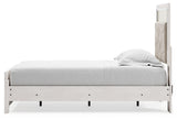 Altyra White Queen Panel Bed side alternate angle