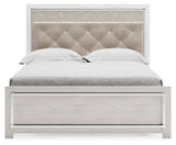 Front-facing view of the queen panel bed