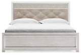 Altyra White King Panel Bed alternate angle