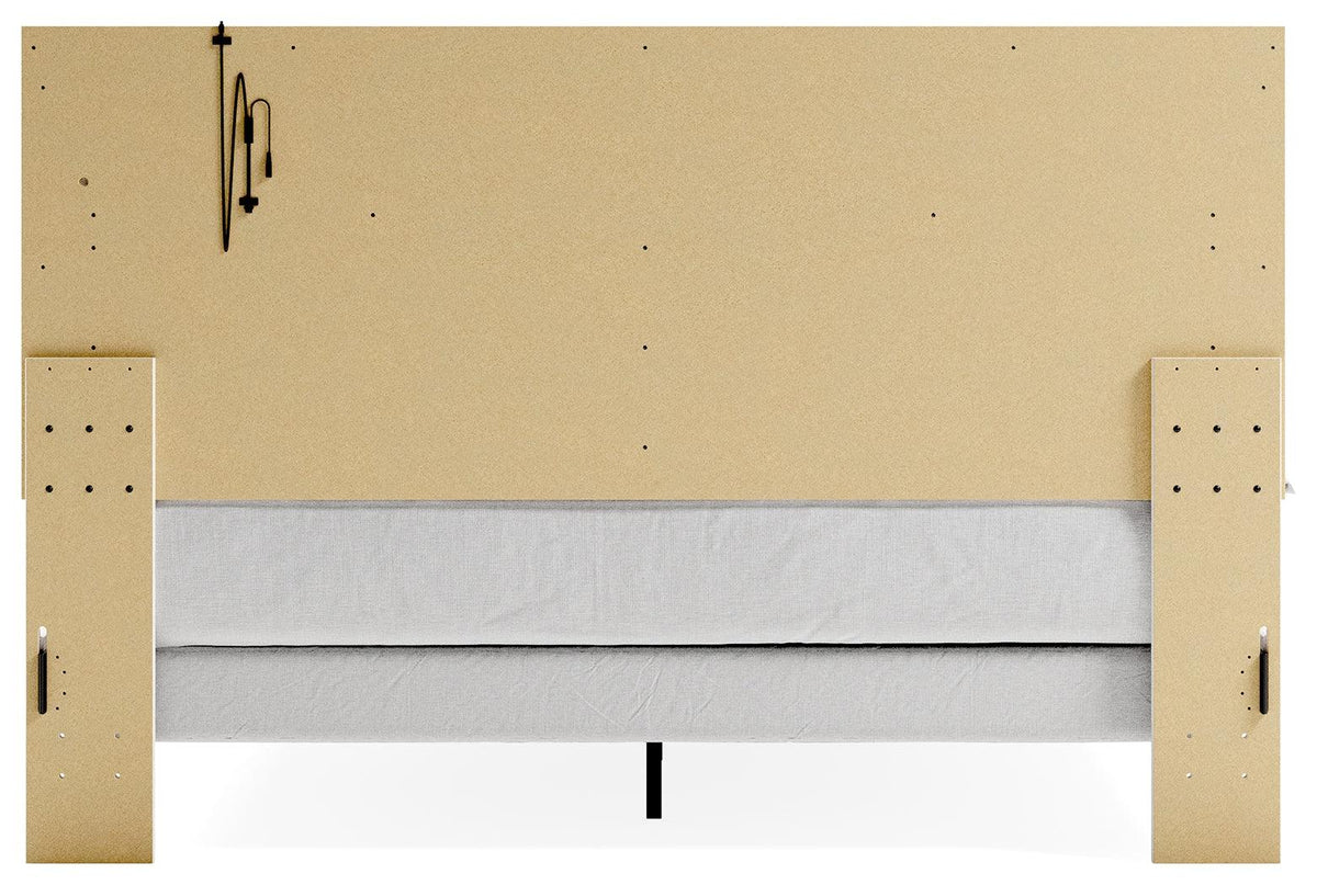 Altyra White King Panel Bed - back view
