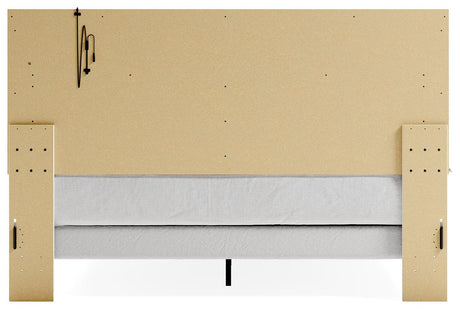 Altyra White King Panel Bed - back view