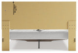 Back view of Altyra White King Upholstered Storage Bed