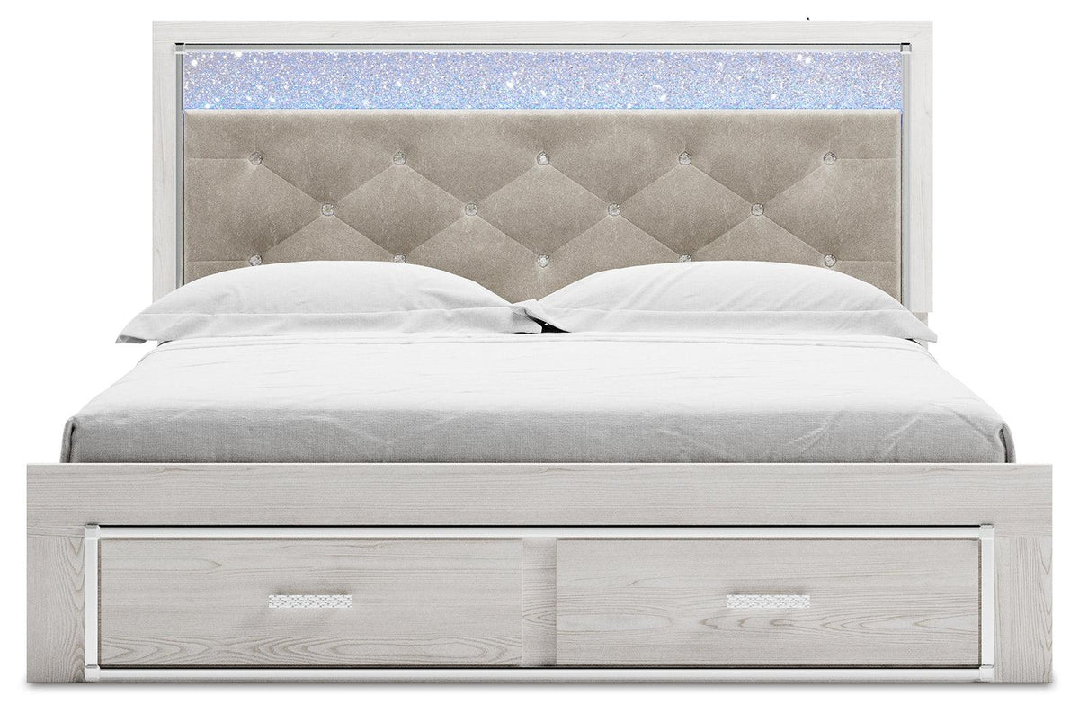 Side view showing storage drawers on Altyra Bed